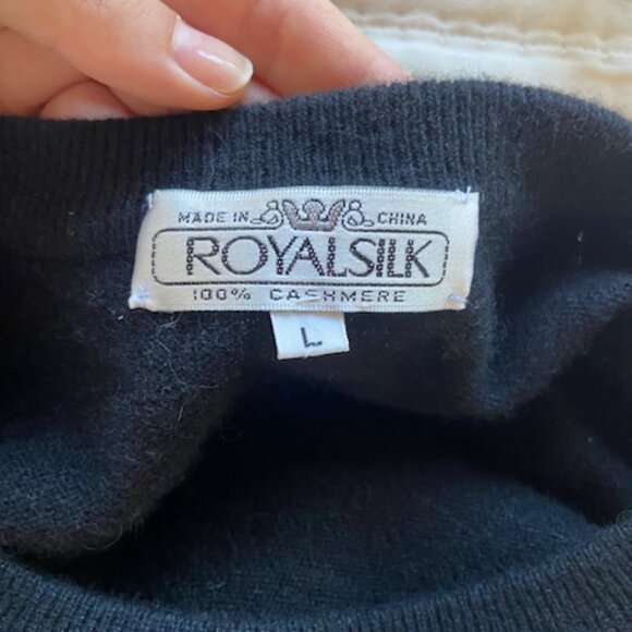 Royal Silk 100% Cashmere Sweater Dress Large - Picture 2 of 3